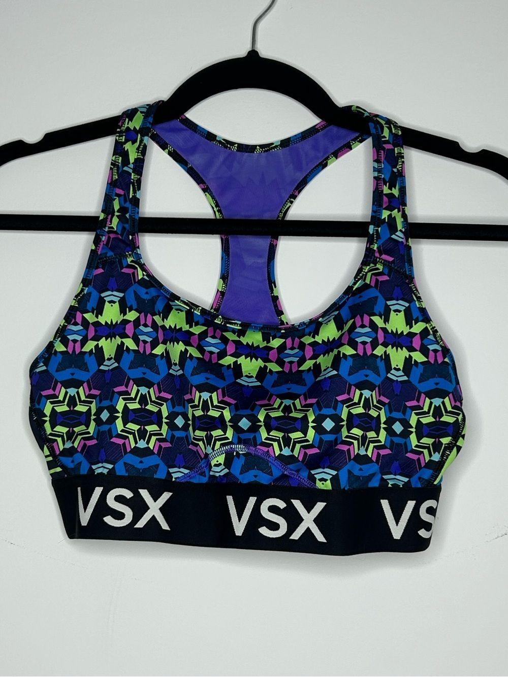 Victoria's Secret Purple and Black Racerback Sports Bra
